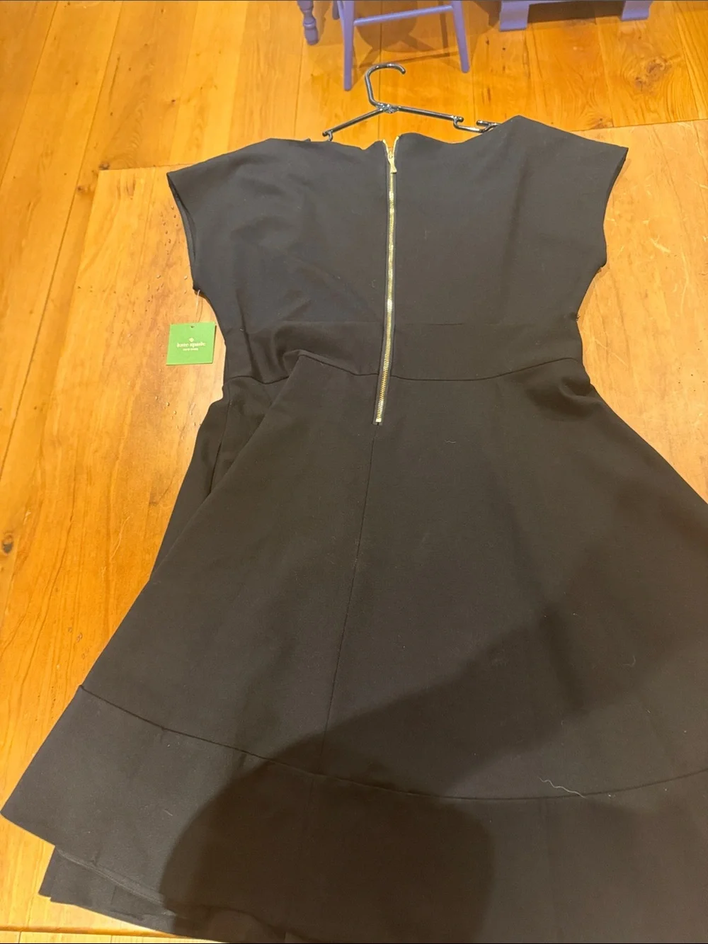 kate spade Black Fit-and-Flare Cap-Sleeve Dress